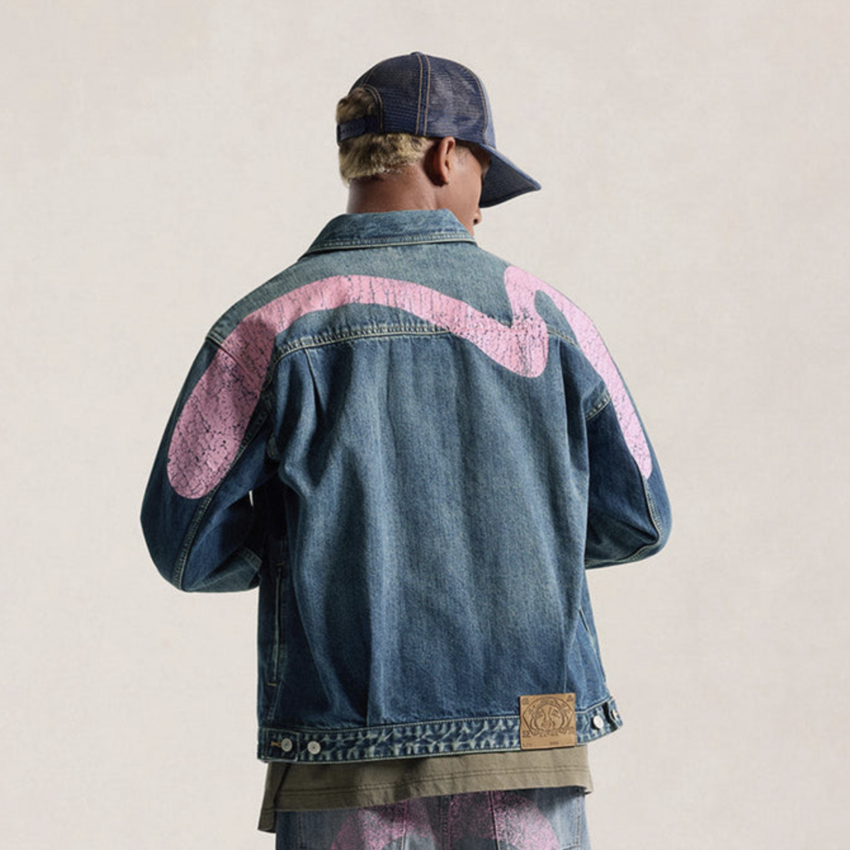EVISU Pink Daicock Denim Jacket