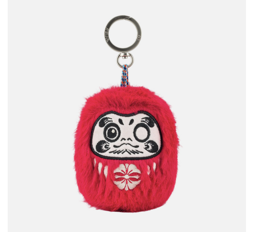 EVISU Evisu Daruma Plush Keychain Red
