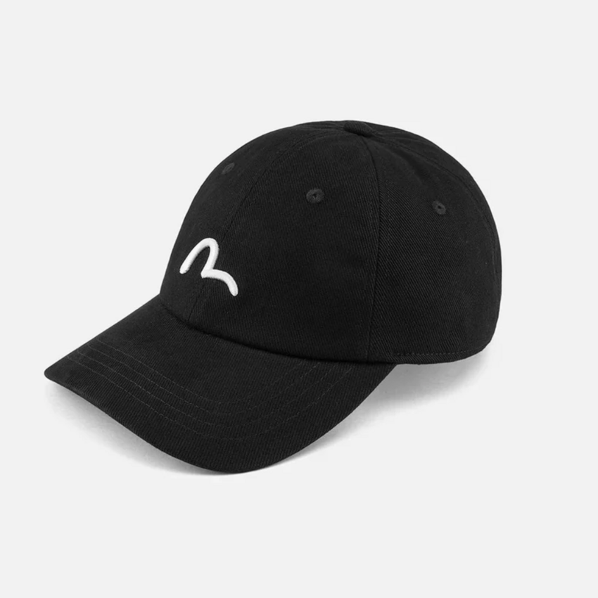 EVISU Cap With Seagull Print Black