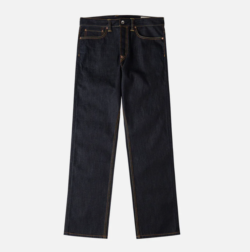 EVISU Ecru Seagull Print Jeans Raw Indigo