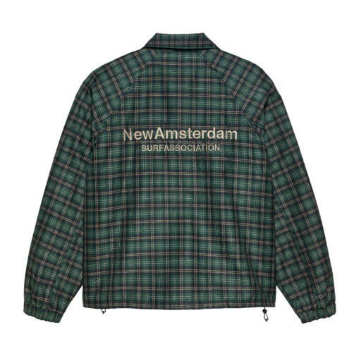 New Amsterdam Surf Association  Coach Jacket Green Check