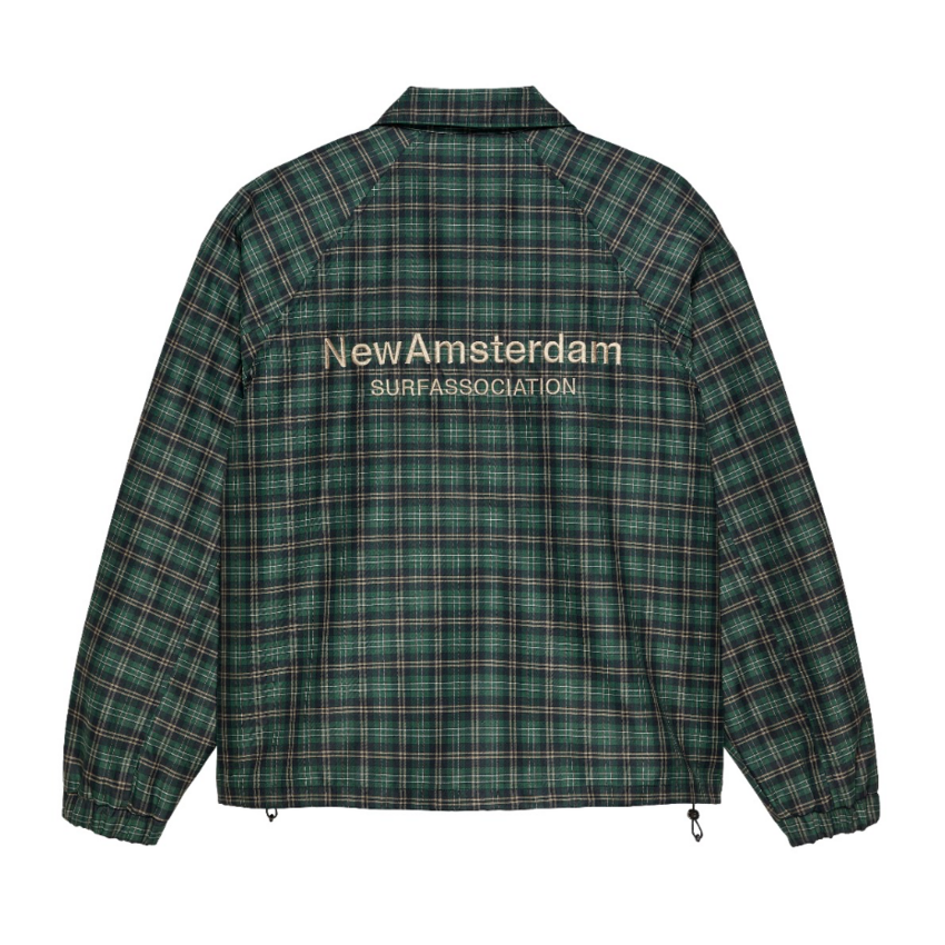 New Amsterdam Surf Association  Coach Jacket Green Check