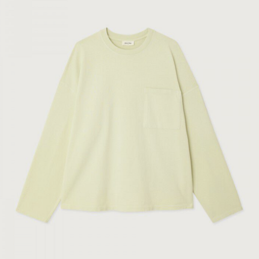 American Vintage Afoma Pocket Longsleeve Tilleul Spray