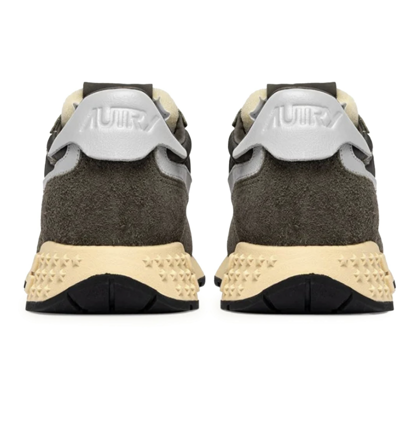 Autry USA Reelwind Low Nylon And Suede Olive Night/Harbor Mist