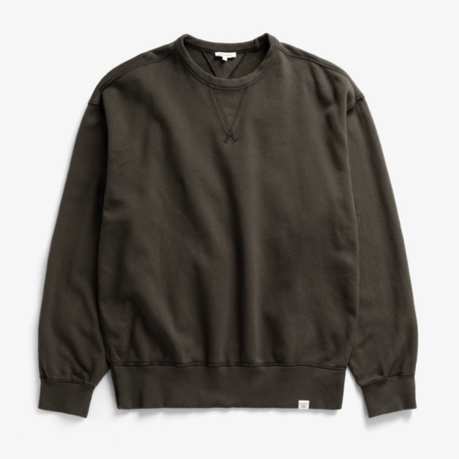 Norse Projects  Gilja Brushed Diagonal Cotton Fleece Sweatshirt Beech Green