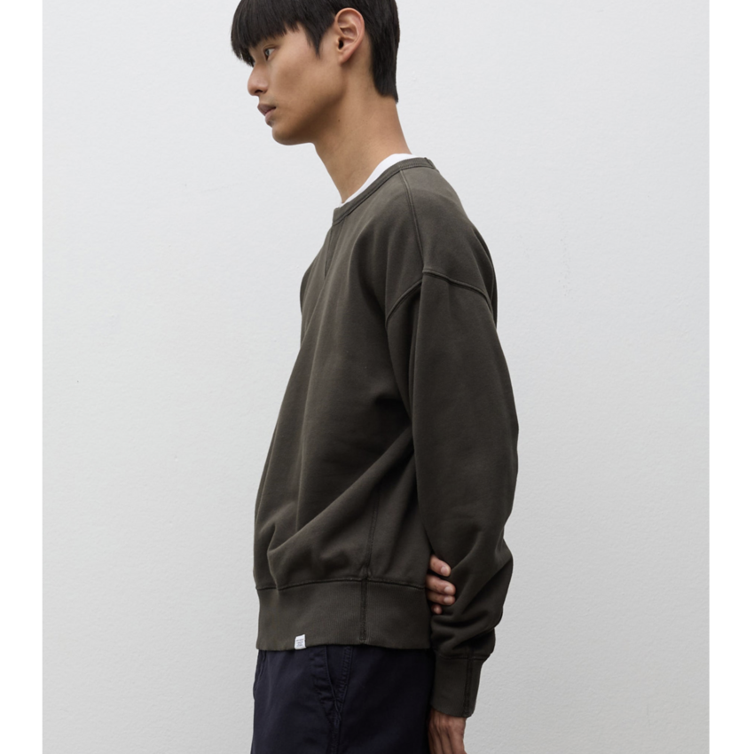 Norse Projects  Gilja Brushed Diagonal Cotton Fleece Sweatshirt Beech Green