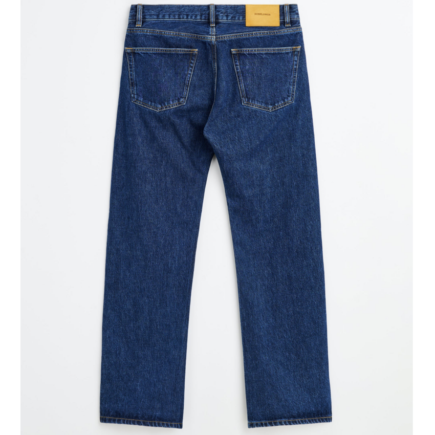 Sunflower Low Straight Jeans Blue Wash Denim