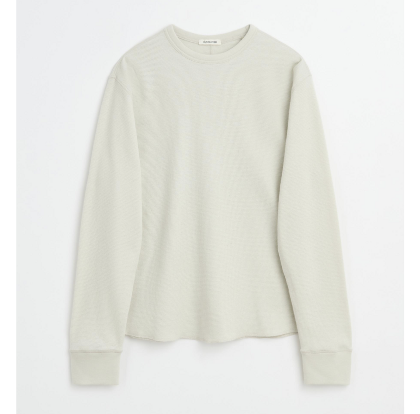 Sunflower Wool Waffle Tee LS Kit White