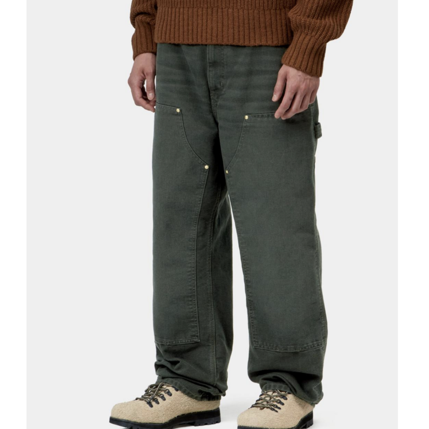 Carhartt WIP Double Knee Pant Dearborn Canvas Raven Stone