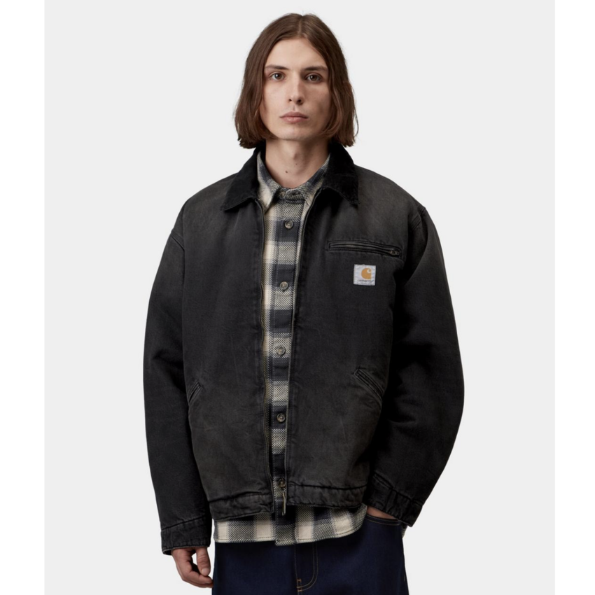 Carhartt WIP OG Detroit Jacket Smith Denim Black/Tobacco