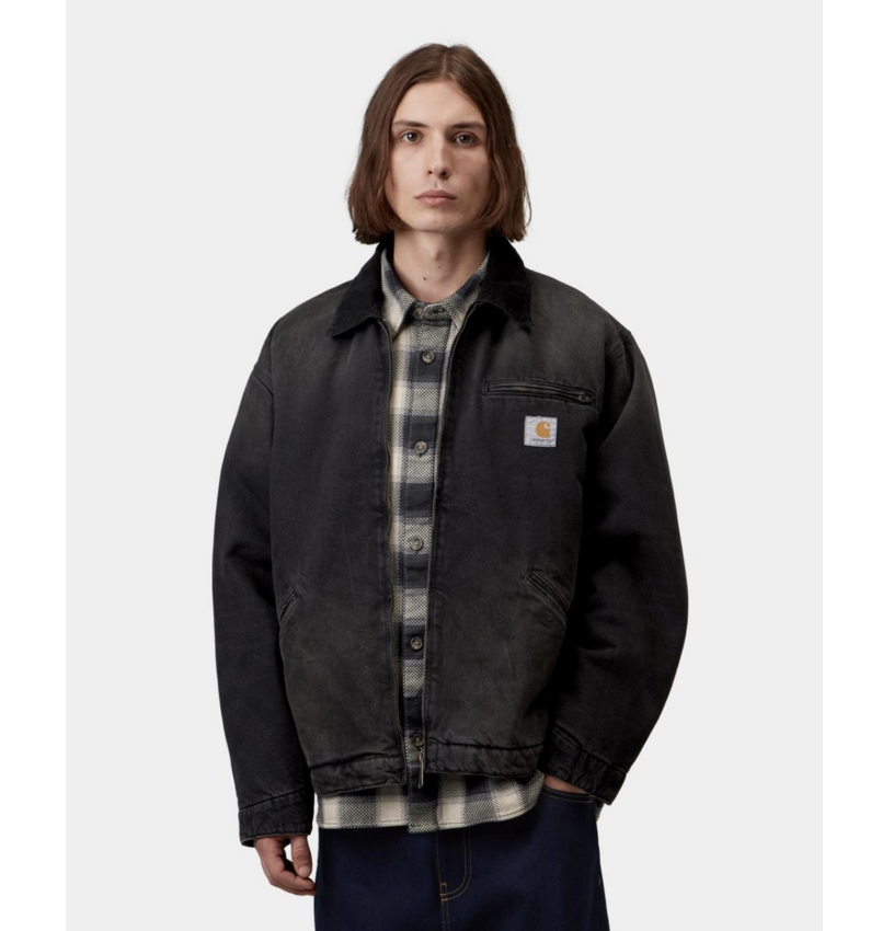 Carhartt WIP OG Detroit Jacket Smith Denim Black/Tobacco