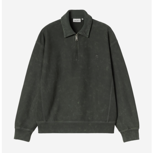 Carhartt WIP Lambert Polo Sweatshirt Raven Moon Wash