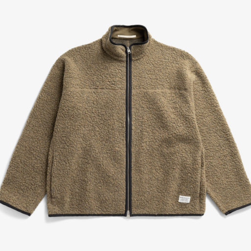 Norse Projects  Bjerget Sherpa Wool Fleece Jacket Butternut