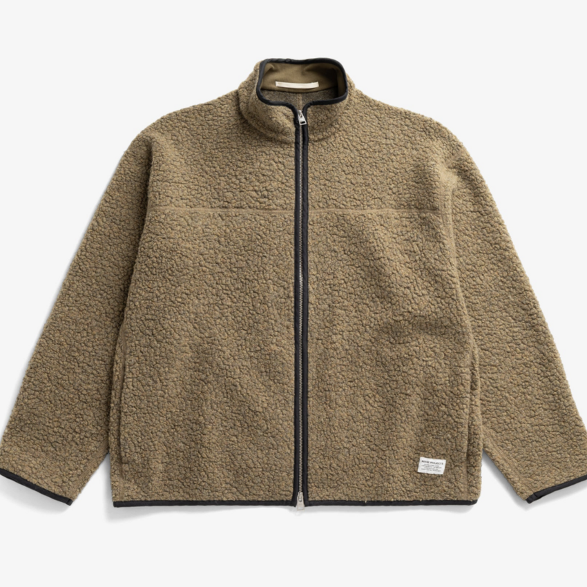 Norse Projects  Bjerget Sherpa Wool Fleece Jacket Butternut