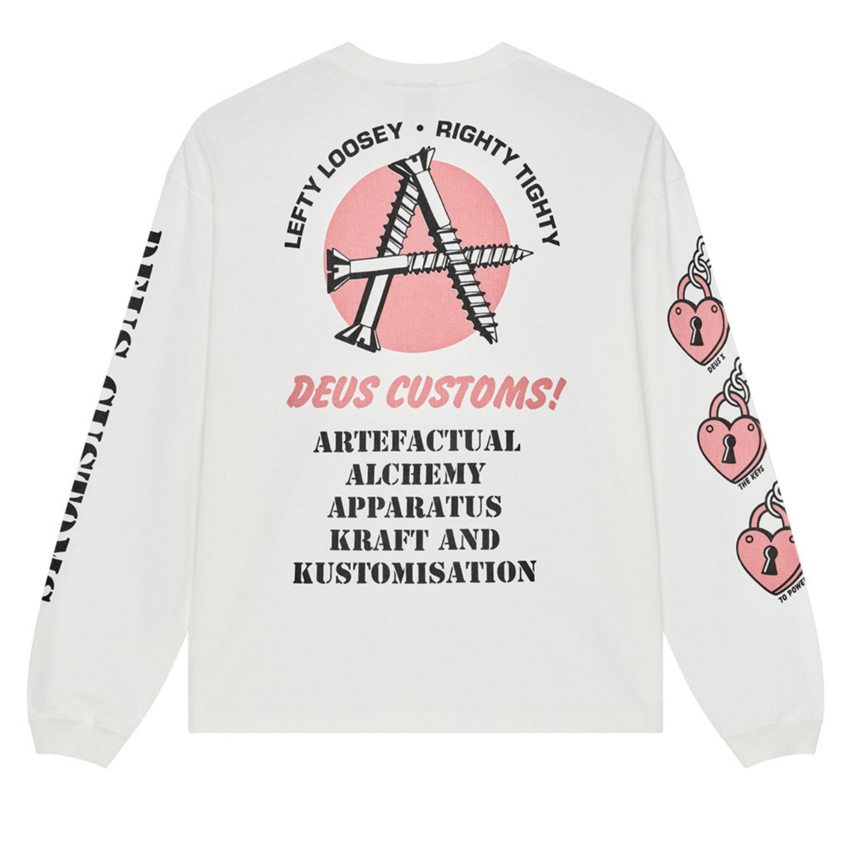 Deus Ex Machina Locket Os Ls Tee Vintage White