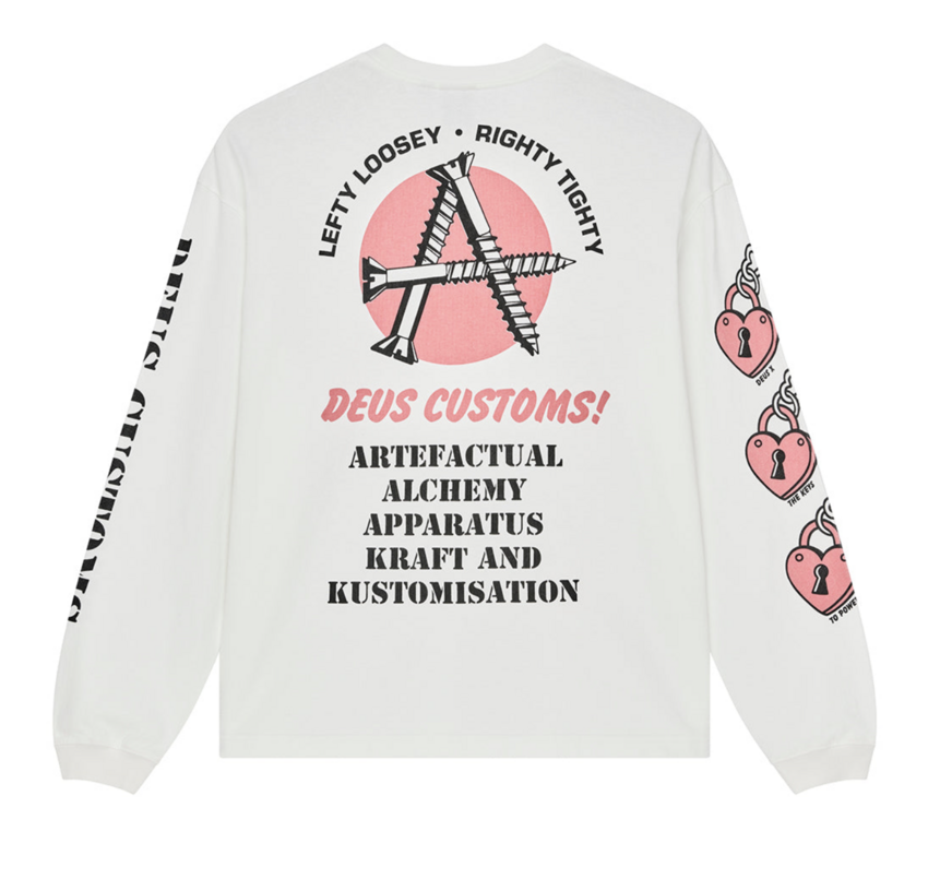 Deus Ex Machina Locket Os Ls Tee Vintage White