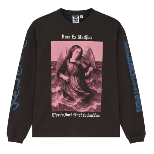 Deus Ex Machina Swell Maps Os Ls Tee Anthracite Grey