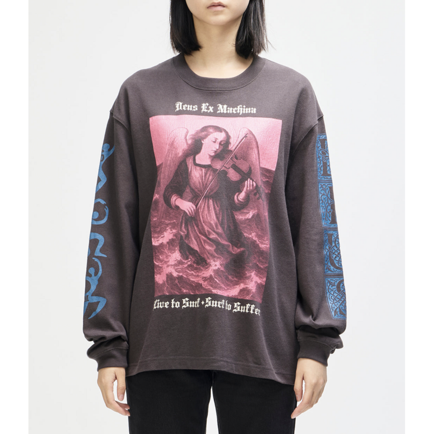 Deus Ex Machina Swell Maps Os Ls Tee Anthracite Grey