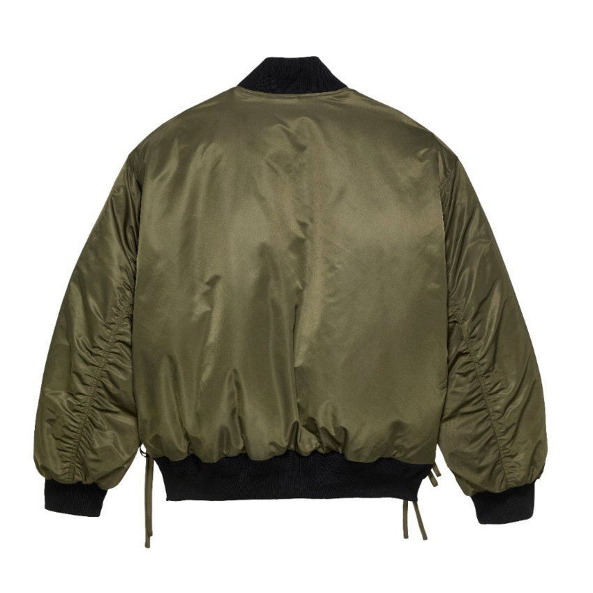New Amsterdam Surf Association  Reversible Bomber Jacket Army Green/Orange