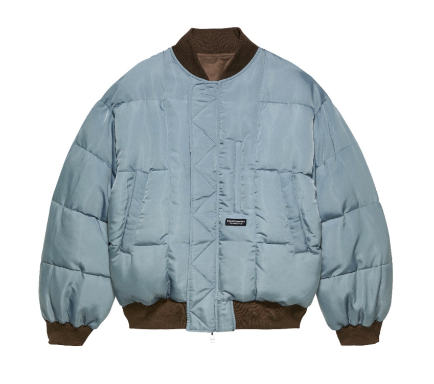 New Amsterdam Surf Association  Reversible Bomber Jacket Brown/Blue