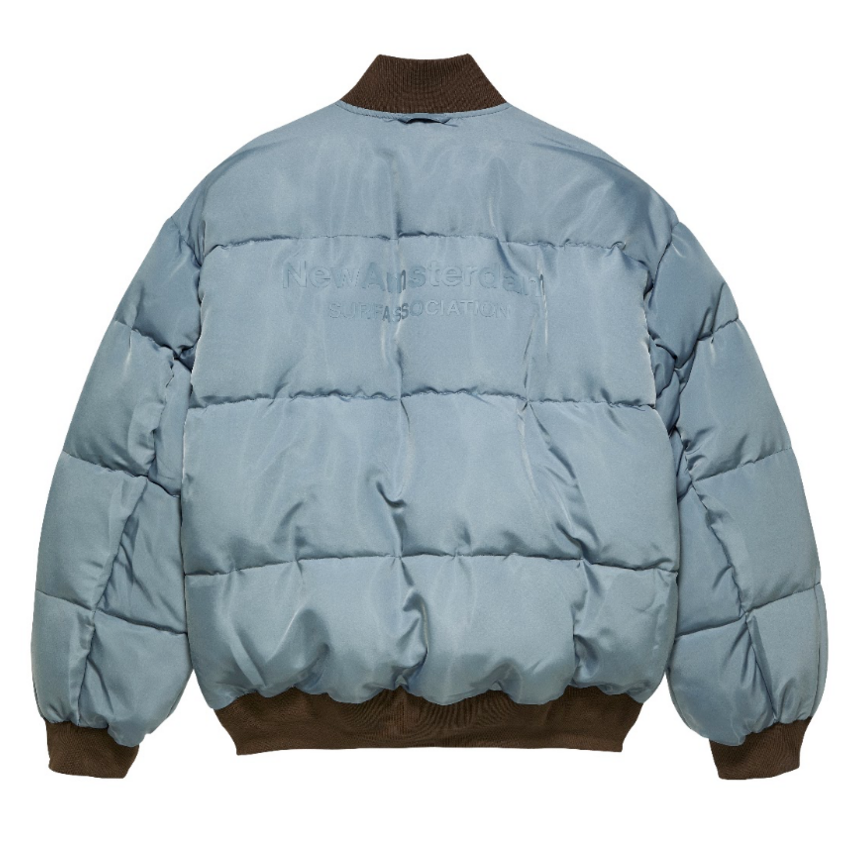 New Amsterdam Surf Association  Reversible Bomber Jacket Brown/Blue