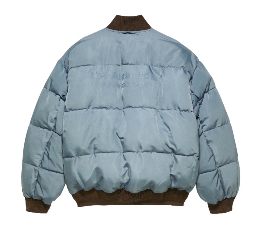 New Amsterdam Surf Association  Reversible Bomber Jacket Brown/Blue
