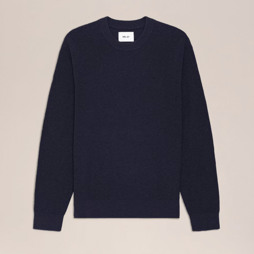 NN.07 Hope Rib 60060 Knitted Sweater Navy Melange