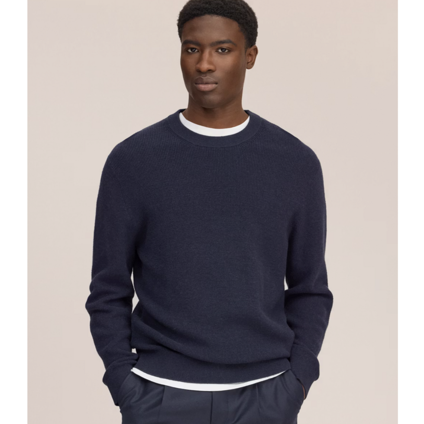 NN.07 Hope Rib 60060 Knitted Sweater Navy Melange
