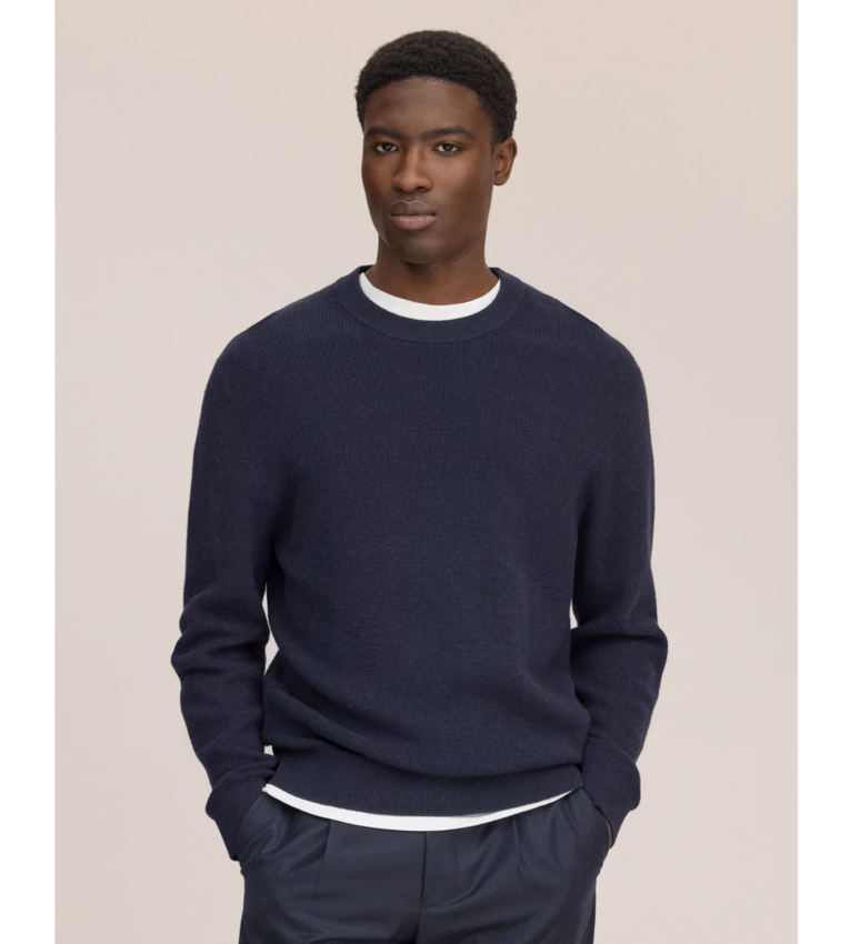 NN.07 Hope Rib 60060 Knitted Sweater Navy Melange