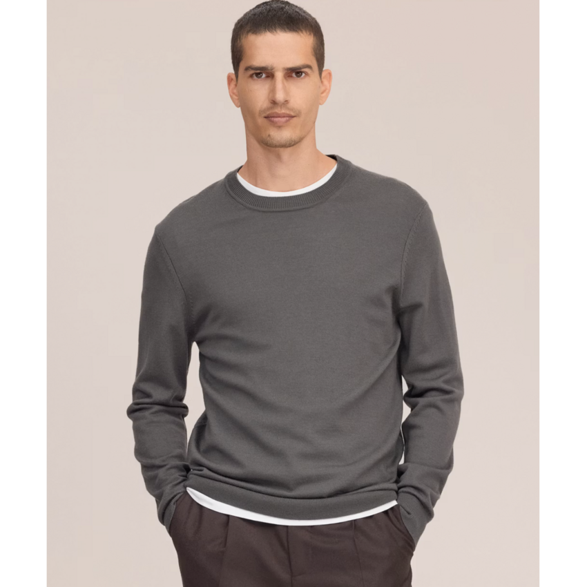 NN.07 Ted 6605 Sweater Charcoal Mist