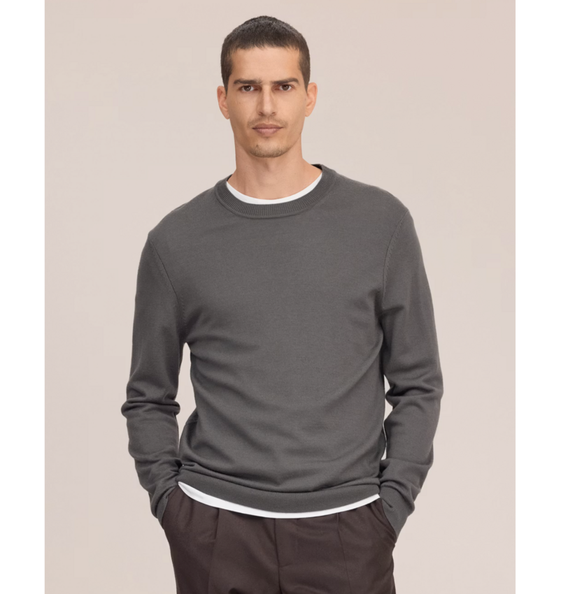 NN.07 Ted 6605 Sweater Charcoal Mist