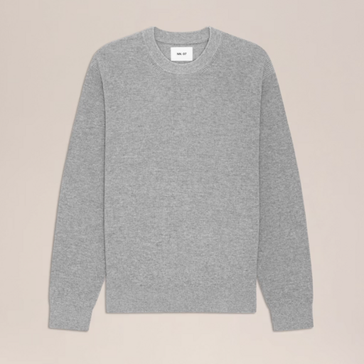 NN.07 Hope Rib 60060 Knitted Sweater Grey Melange