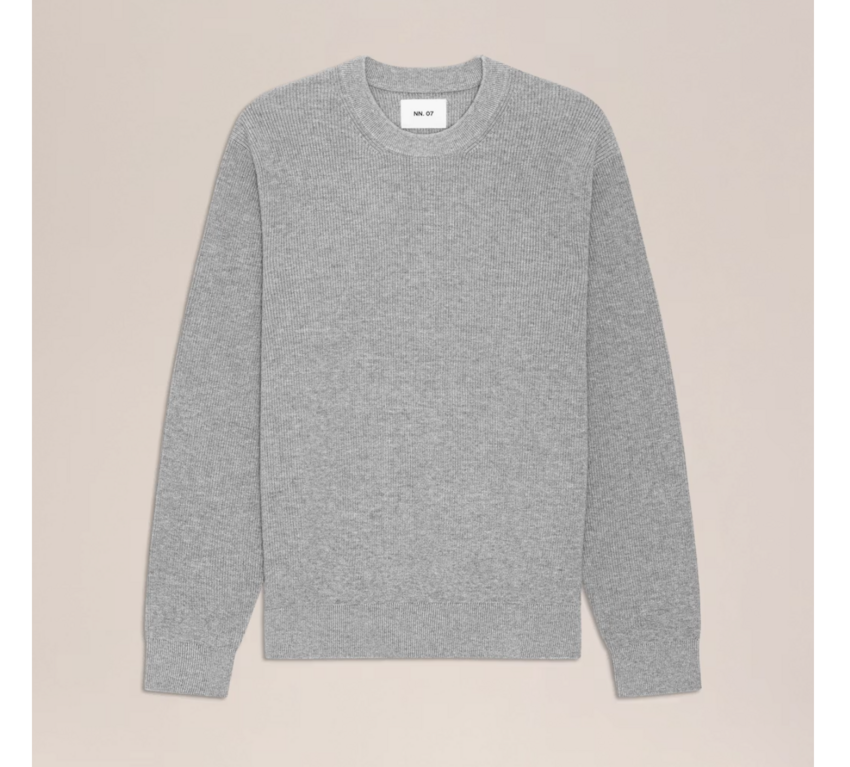 NN.07 Hope Rib 60060 Knitted Sweater Grey Melange