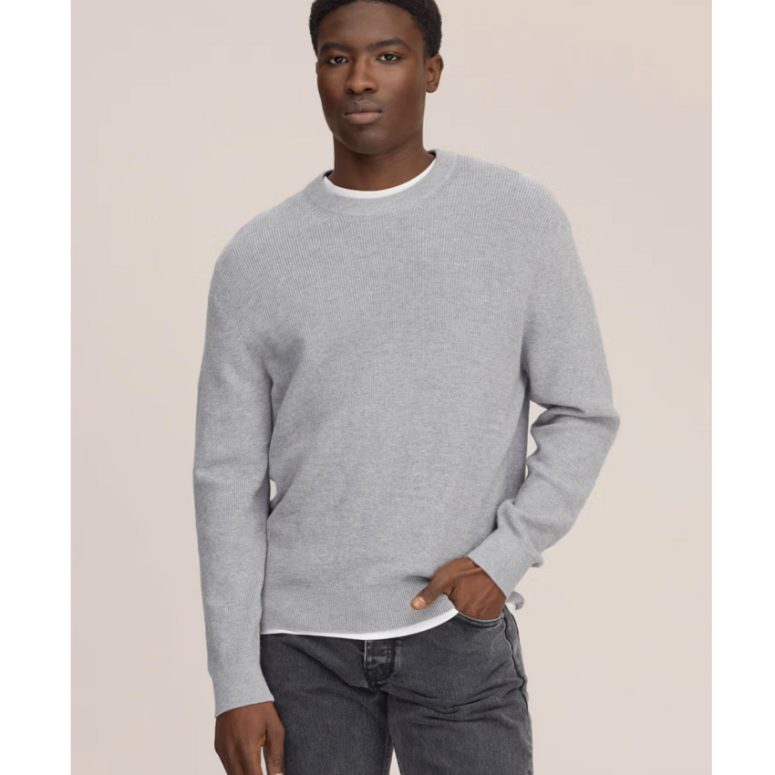 NN.07 Hope Rib 60060 Knitted Sweater Grey Melange