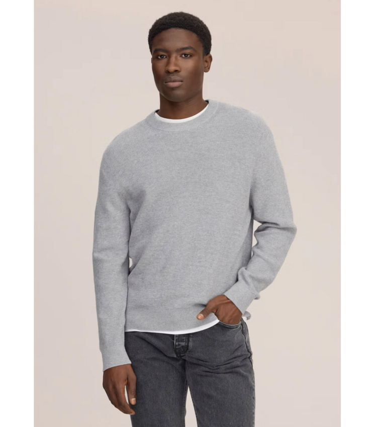 NN.07 Hope Rib 60060 Knitted Sweater Grey Melange