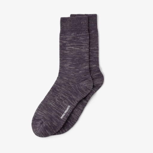 Norse Projects  Bykle Heavy Cotton Twist Sock Vintage Violet
