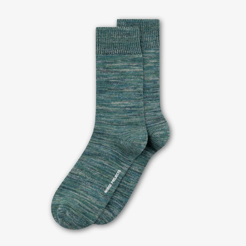 Norse Projects  Bykle Heavy Cotton Twist Sock North Sea