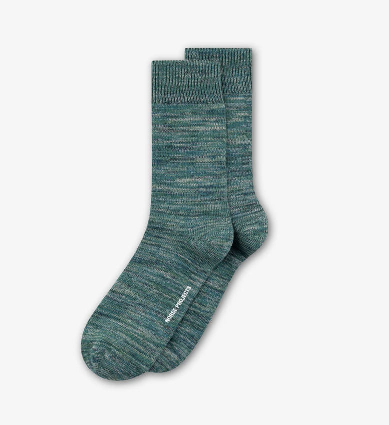 Norse Projects  Bykle Heavy Cotton Twist Sock North Sea