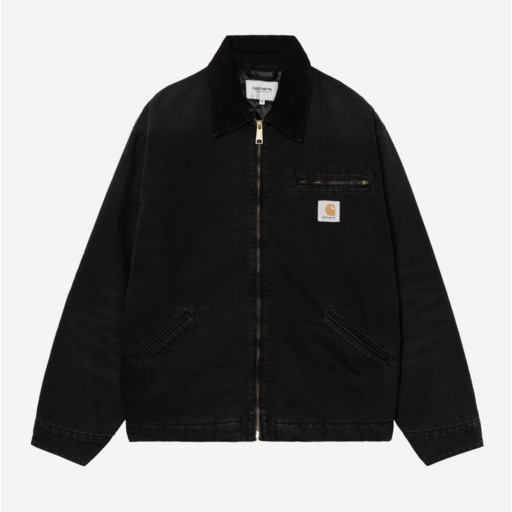 Carhartt WIP OG Detroit Jacket Black/Black Stone Canvas