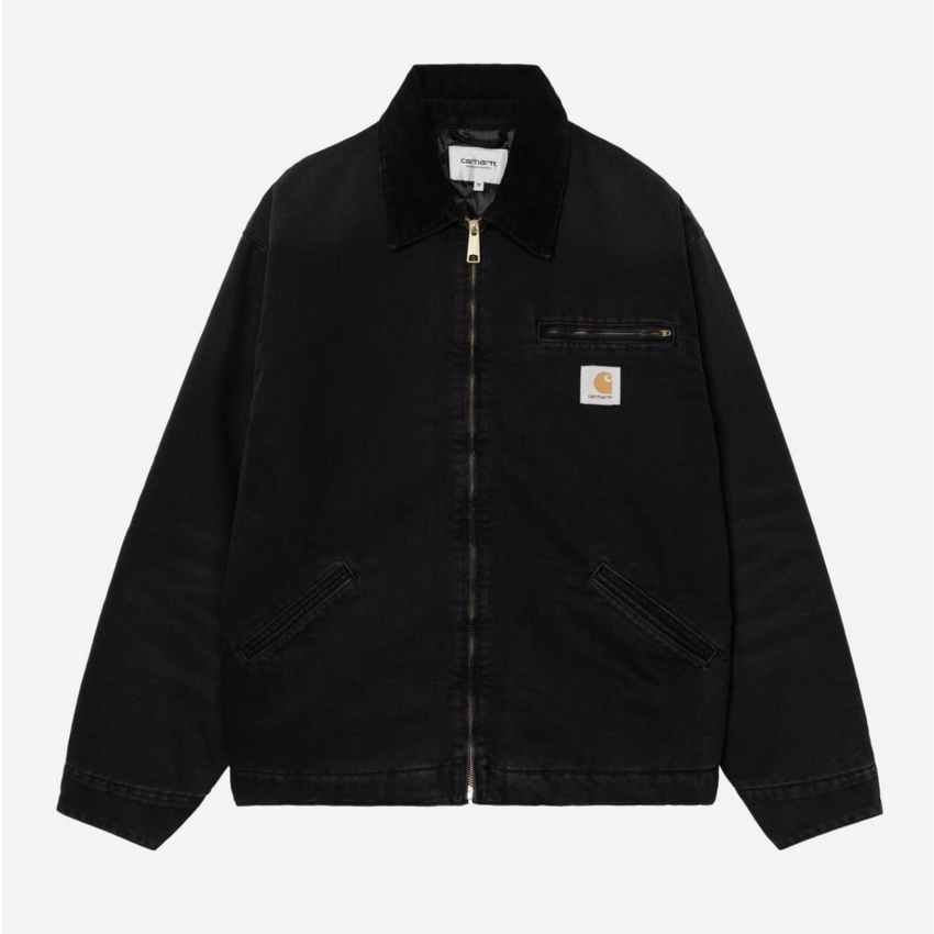 Carhartt WIP OG Detroit Jacket Black/Black Stone Canvas