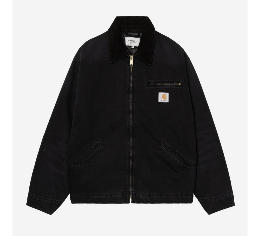 Carhartt WIP OG Detroit Jacket Black/Black Stone Canvas