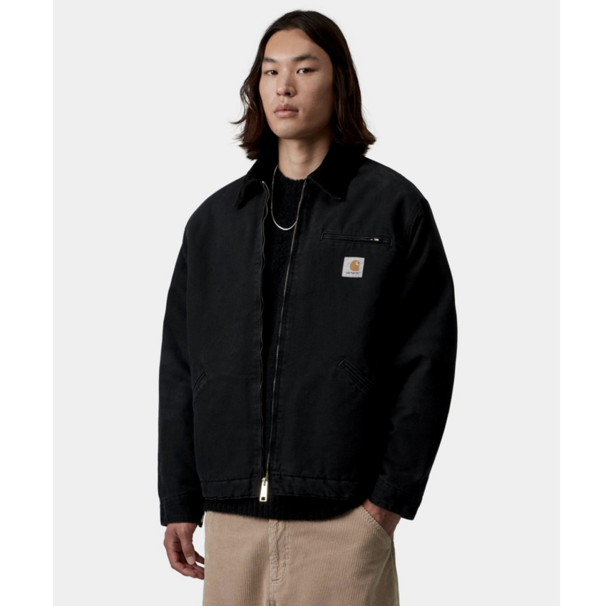 Carhartt WIP OG Detroit Jacket Black/Black Stone Canvas