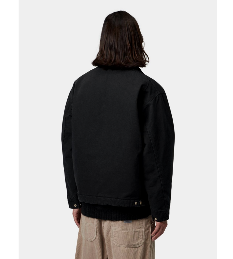 Carhartt WIP OG Detroit Jacket Black/Black Stone Canvas