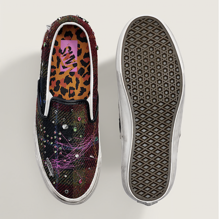 Vans  LX Slip On 98 Harris Tweed  Red/Blue