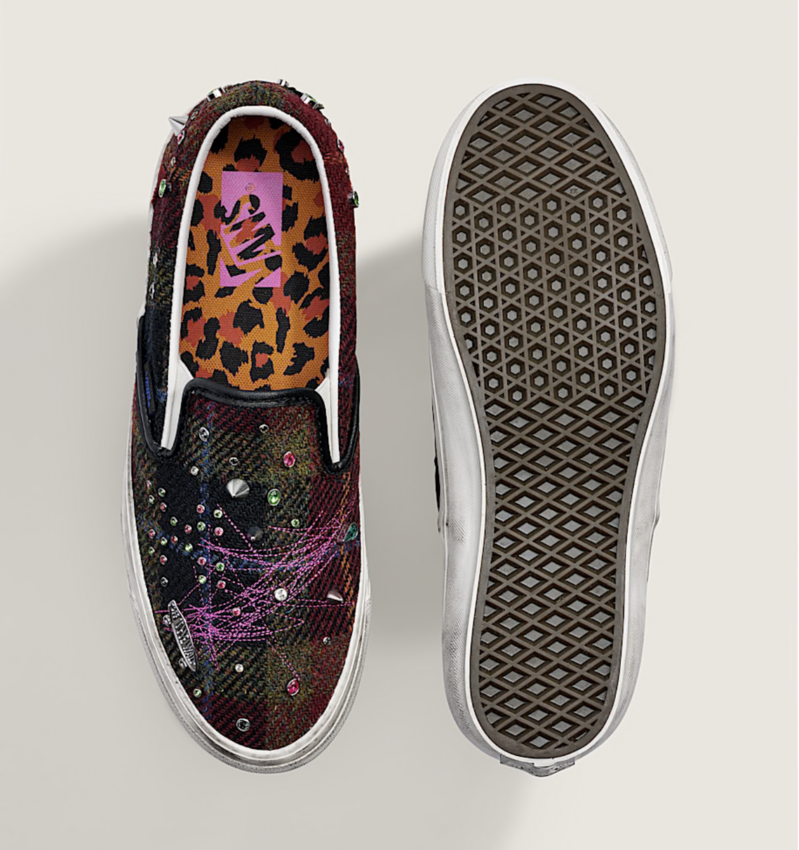 Vans  LX Slip On 98 Harris Tweed  Red/Blue