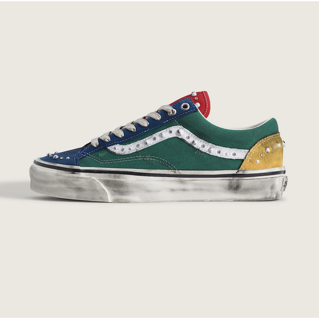 Vans  LX Old School 36  Pearlized Green/Red/Yellow