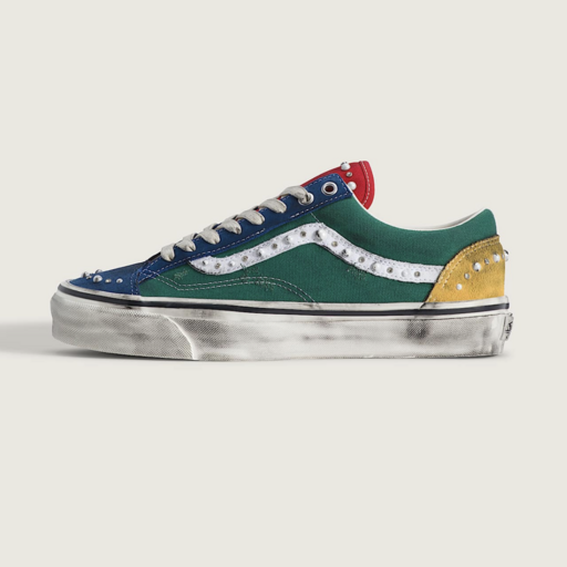 Vans  LX Old School 36  Pearlized Green/Red/Yellow