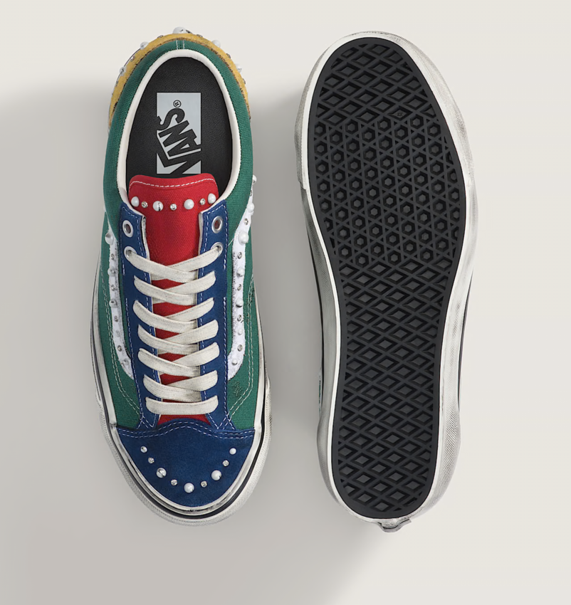 Vans  LX Old School 36  Pearlized Green/Red/Yellow