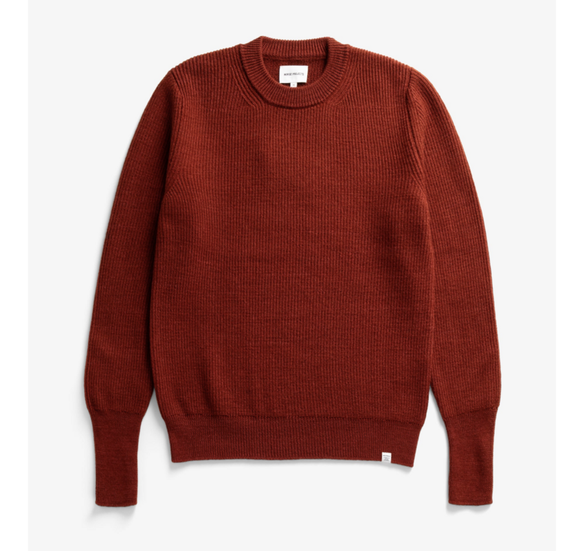 Norse Projects  Henning Cotton Wool Rib Sweater Cowhide