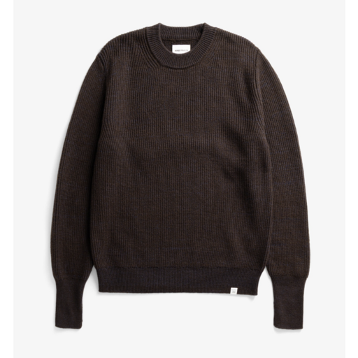 Norse Projects  Henning Cotton Wool Rib Sweater Darkest Purple